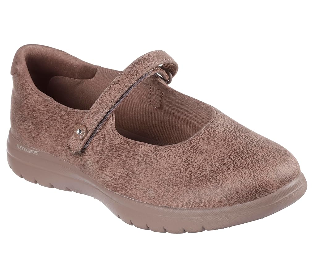 Skechers Women's 138341 Mary Jane Flat, Mocha, 6 : Amazon.ca